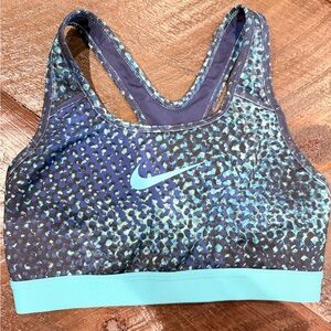 Nike Kids Blue Patterned Sports Bra